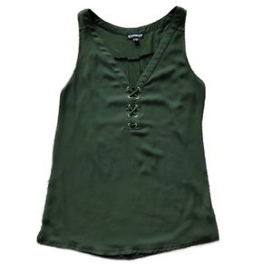 Express Sleeveless Lace-up Sleeveless Blouse XS